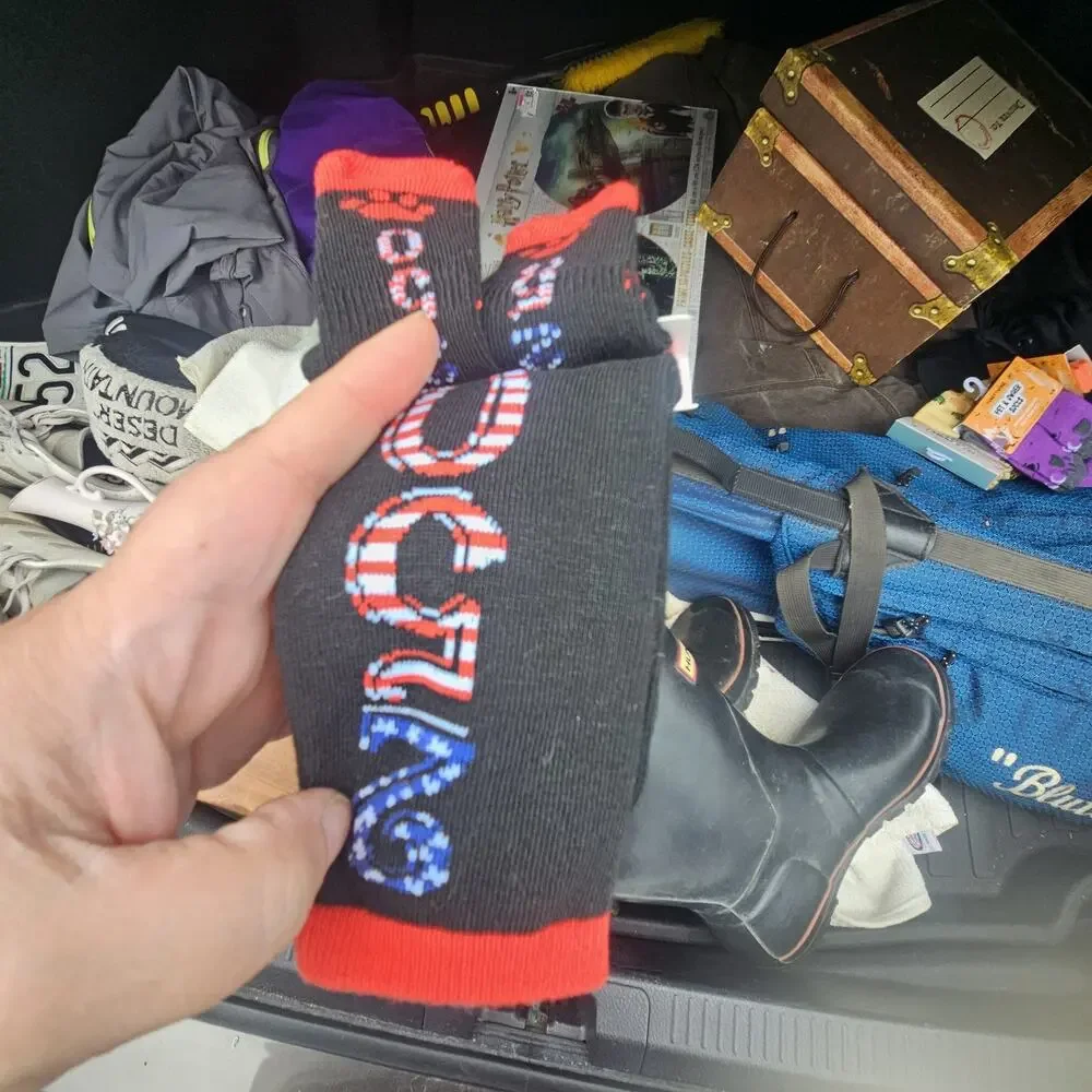 Furry Twinz Pet Owner Matching Socks USA Patriotic Red White Blue New